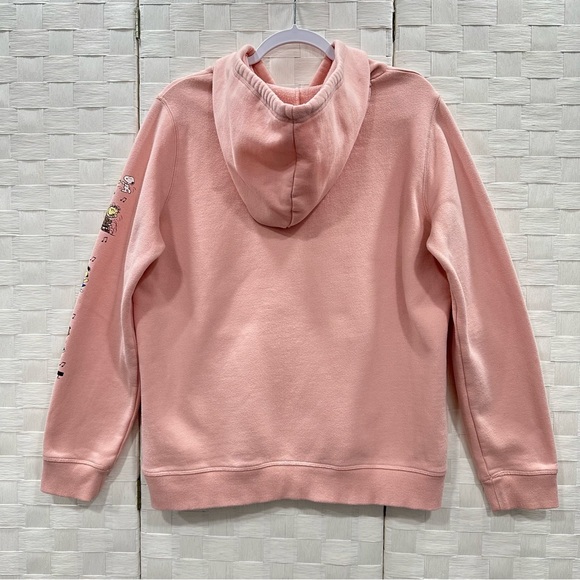 Vans x Peanuts Collab Womens XL Hooded Sweatshirt Pink Graphic Long Sleeves - Picture 6 of 16